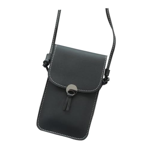 CLISPEED Damen Crossbody Tasche Kleine Umhängetasche aus PU Material mit Innenfach für Handy und Dokumente Modische Schultertasche in Schwarz Kompakt und Leicht zu Verstauen von CLISPEED