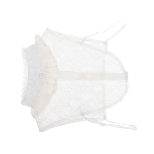 CLISPEED Damen Fake Collar Spitze Eleganter Falscher Stehkragen für Blusen Vielseitig Kombinierbar mit Pullovern Kleidern Jacken Weiß von CLISPEED