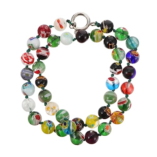 CLISPEED Damen Halskette Perlen Mehrreihige Schmuckstück mit Runden Glaskugeln für Besondere Anlässe Wie Hochzeit Geburtstag und Party Langlebig und CLISPEED Damen Halskette Perlen Mehrreihige Schmuckstück mit Runden Glaskugeln für Besondere Anlässe Wie Hochzeit Geburtstag und Party Langlebig und von CLISPEED