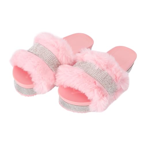 CLISPEED Damen Hausschuhe mit Dicker Sohle und Funkelnden Strasssteinen Warme Plüschpantoffeln für Kalte Tage Rutschfeste Atmungsaktive Home Slippers Komfortabel und Hautfreundlich CLISPEED Damen Hausschuhe mit Dicker Sohle und Funkelnden Strasssteinen Warme Plüschpantoffeln für Kalte Tage Rutschfeste Atmungsaktive Home Slippers Komfortabel und Hautfreundlich von CLISPEED