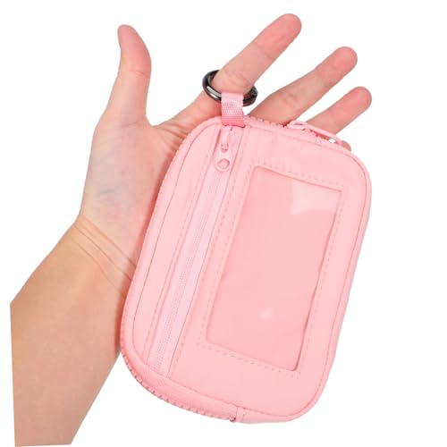 CLISPEED Damen Nylon Clutch Geldbörse mit Reißverschluss und Snap Clip Kleines Portemonnaie mit Kartenfächern Vielseitige Handgelenktasche für Alltag und Reisen Modische Leichte Tasche von CLISPEED