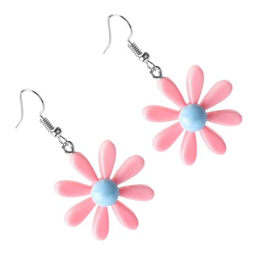 CLISPEED Damen Ohrringe Blumenohrringe Zuckerfarben Resin Ohrhänger Leicht und Modisch Für Alltag und Party von CLISPEED