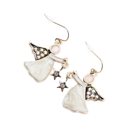 CLISPEED Damen Ohrringe mit Engelsflügeln Kreativer Legierungs design Leichte Ohrhänger Modischer Schmuck für Mädchen Geschenkidee zu Geburtstag und Valentinstag CLISPEED Damen Ohrringe mit Engelsflügeln Kreativer Legierungs design Leichte Ohrhänger Modischer Schmuck für Mädchen Geschenkidee zu Geburtstag und Valentinstag von CLISPEED