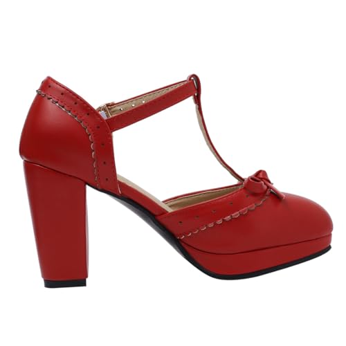 CLISPEED Damen Sandalen mit Stabilem Klobigem Absatz Pu material Rutschfeste Sohle Atmungsaktiv Komfortabel für Frühling und Sommer Stylische Schleifen sandaletten Weiße Absatzschuhe von CLISPEED