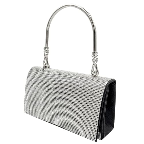 CLISPEED Damen Schultertasche mit Dekor Leichte Umhängetasche mit Abnehmbarer Kette Tragbare Abendhandtasche für Hochzeit Party Bankett und Alltag Modische Clutch mit Multifunktionalem von CLISPEED