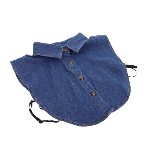 CLISPEED Denim Fake Collar Abnehmbar Halbshirt Einsatz Weicher Komfortabler Krageneinsatz Für Damen Vielseitiger Modischer Blusenkragen Für Pullover Sweatshirt Layering von CLISPEED
