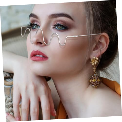 CLISPEED Diamantbesetztes Brillenfassungs ornament mit Gläsern Handgefertigter Metallrahmen Modische Dekorative Brille für Damen und Herren Leichter Komfortabler Schmuckrahmen in Silber CLISPEED Diamantbesetztes Brillenfassungs ornament mit Gläsern Handgefertigter Metallrahmen Modische Dekorative Brille für Damen und Herren Leichter Komfortabler Schmuckrahmen in Silber von CLISPEED