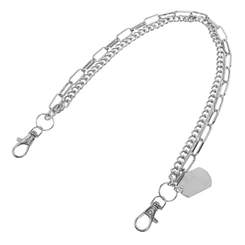 CLISPEED Doppellagige Hosenkette aus Robustem Metall Hip Hop Stil Hüftkette Motorrad Hosenkette für Jeans und Hosen Abnehmbare Strapazierfähige Taillenkette Modisches Punk Accessoire für von CLISPEED