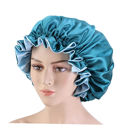 CLISPEED Doppellagige Satin Schlafmütze Für Frauen Runde Mütze Aus Angenehmem Material Hält Haare Beim Schlafen An Ihrem Platz Ausreichend Platz von CLISPEED