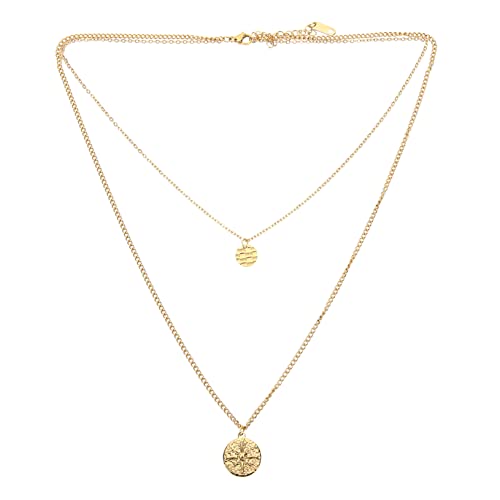 CLISPEED Doppelschichtige Sternen Halskette für Damen Clavicle Chain mit Einzigartigem Anhänger für Verschiedene Outfits und Anlässe Modischer Schmuck für von CLISPEED