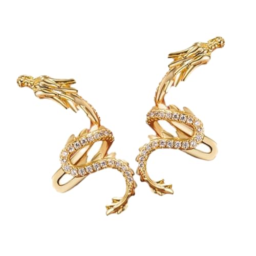 CLISPEED Drachen Ohrclips Damen Ohrschmuck Zirkonia Strass Leicht Komfortabel Modisch Für Alltag Und Festliche Anlässe CLISPEED Drachen Ohrclips Damen Ohrschmuck Zirkonia Strass Leicht Komfortabel Modisch Für Alltag Und Festliche Anlässe von CLISPEED