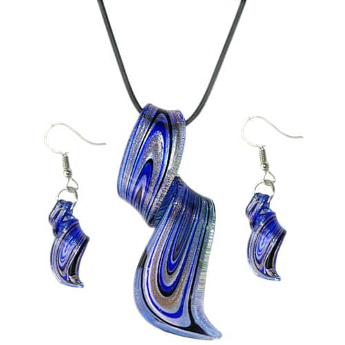 CLISPEED Dunkelblaues Kreatives Spiral Ohrringe und Set mit Anhänger Elegantes Schmuckset für Damen für Besondere Anlässe und Partys CLISPEED Dunkelblaues Kreatives Spiral Ohrringe und Set mit Anhänger Elegantes Schmuckset für Damen für Besondere Anlässe und Partys von CLISPEED