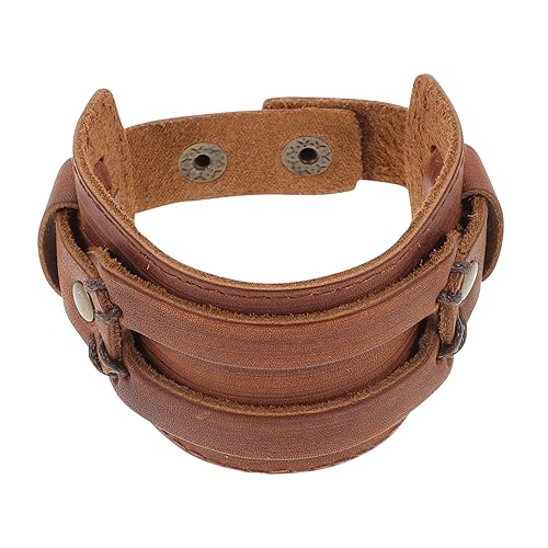 CLISPEED Armband Herren Retro Punk Manschette Armband Breites Handgelenk Dekor Aus Echtem Material Für Kostümpartys Und Festivals von CLISPEED