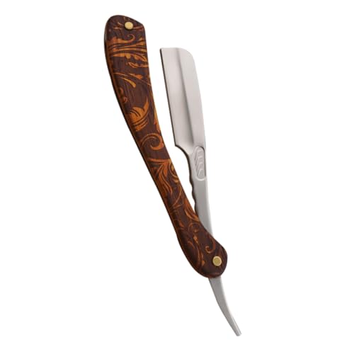CLISPEED Edelstahl Rasiermesser mit Rutschfestem Griff Faltbarer Bartklingenhalter für Präzises Rasieren Sicherer Haarschneidehalter für Zuhause und Kompakt und Tragbar von CLISPEED