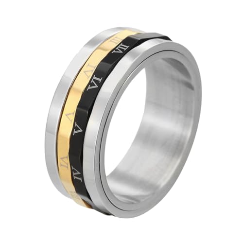 CLISPEED Edelstahl Ring Herren Viking Stil Robust Langlebig Komfortabel Mode Schmuck Zubehör von CLISPEED