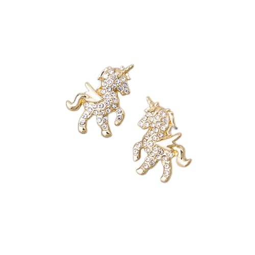 CLISPEED Einhorn Ohrringe mit Zirkonia Silber Kreative Ohrringe für Damen Modischer Schmuck für Partys und Bezaubernder Ohrschmuck für Weihnachten und Besondere Anlässe von CLISPEED