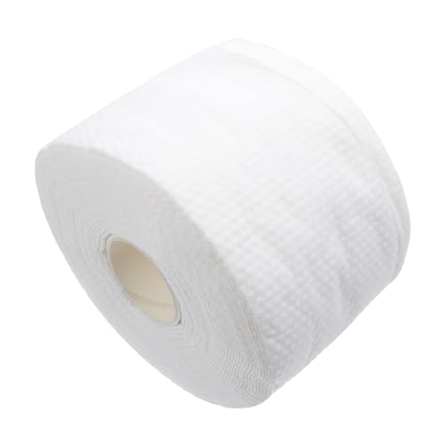 CLISPEED Einweg Verstärkte Gesichtsreinigungstücher mit Perlenstruktur Trocken Nass Verwendbar Hautfreundlich Sanftes Make Up Entferner Wischtuch Rolle für und Salongebrauch von CLISPEED