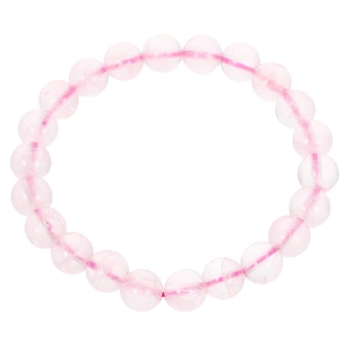 CLISPEED Elastisches Kristallperlenarmband für Damen und Herren Rundes Stretch Armband Natürlichem Rosenquarz ca Schmuckstück für und Besondere Anlässe von CLISPEED