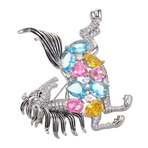 CLISPEED Elegante Bunte Glitzer Pferde Brosche Damen Herren Strahlender Strass Anstecker Dekorativer Tier Anstecknadel Schmuck für Anzüge Mäntel Pullover Kleider CLISPEED Elegante Bunte Glitzer Pferde Brosche Damen Herren Strahlender Strass Anstecker Dekorativer Tier Anstecknadel Schmuck für Anzüge Mäntel Pullover Kleider von CLISPEED