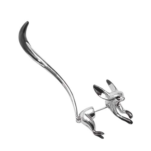 CLISPEED Eleganter Einzelner Ohrhänger Fuchs mit Weißgoldfarbener Emaillierter Tropfen ohrring für Damen Komfortabel und Stilvoll für Party Verlobung Hochzeit und Alltag von CLISPEED