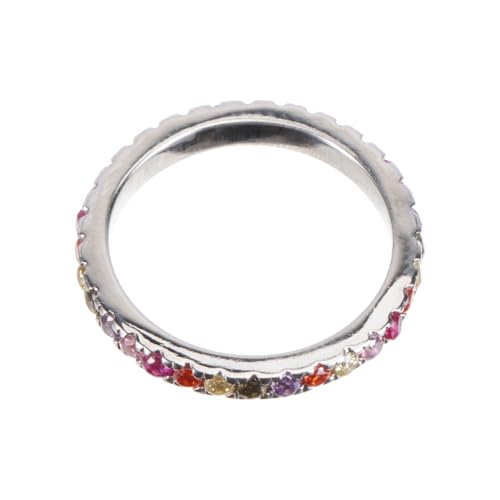 CLISPEED Eleganter Weißgold Damenring mit Zirkonia Modischer Partner Fingerring Hautfreundlich Langlebig und Fein Verarbeitet für Besondere Anlässe von CLISPEED