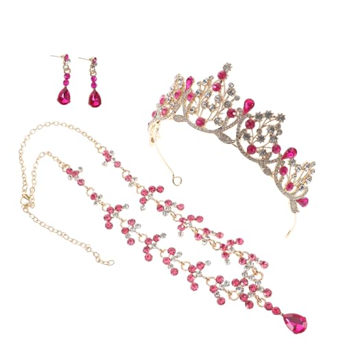 CLISPEED Elegantes Brautschmuckset Damen Tiara Ohrstecker Halskette Set Leichter Legierungs kronenschmuck Strahlend für Hochzeit Geburtstag Party Königlicher Prinzessinnen look Vielseitig CLISPEED Elegantes Brautschmuckset Damen Tiara Ohrstecker Halskette Set Leichter Legierungs kronenschmuck Strahlend für Hochzeit Geburtstag Party Königlicher Prinzessinnen look Vielseitig von CLISPEED