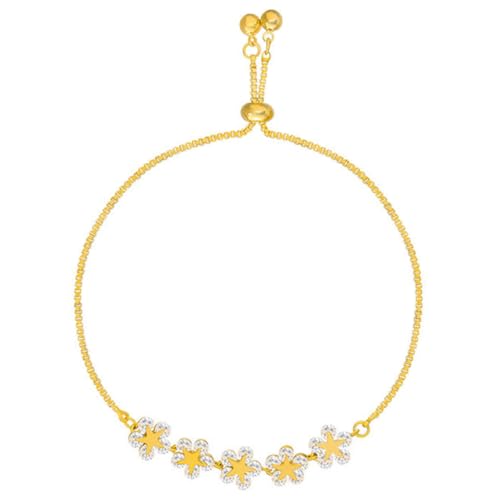 CLISPEED Elegantes Damen Armband Blumenmotiv Modischer Armschmuck Verstellbar für Frauen Mädchen Passend zu Kleid Shirt Schmuck Damen Wrist Bracelet Wrist Accessory von CLISPEED