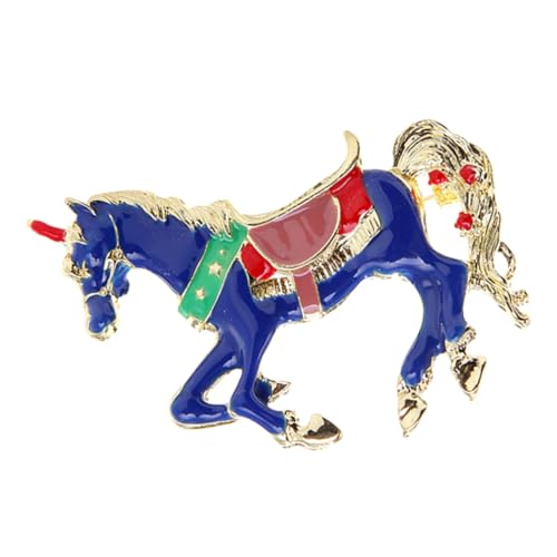 CLISPEED Enamel Pferdebrosche Tropfenlack Pferdemotiv Anstecknadel Metall Pin für Kleidung Hut Schal Damen und Herren Modisch Langlebig von CLISPEED