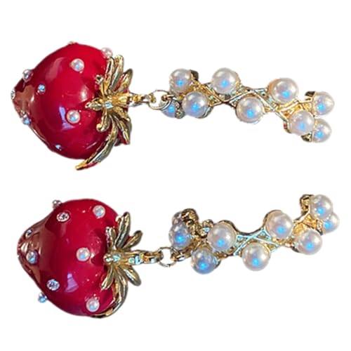 CLISPEED Erdbeer Ohrringe mit Perlenanhänger Baumelnde Damenschmuck Einzigartige Charm Ohrringe für Frauen und Mädchen Langlebige Legierung mit Edlem Design Modischer Ohrschmuck CLISPEED Erdbeer Ohrringe mit Perlenanhänger Baumelnde Damenschmuck Einzigartige Charm Ohrringe für Frauen und Mädchen Langlebige Legierung mit Edlem Design Modischer Ohrschmuck von CLISPEED