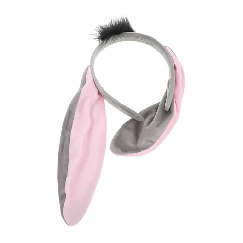 CLISPEED Esel Kostüm Zubehör Satz mit Esel Ohren Haarreif für Erwachsene Tierstirnband für Halloween Cosplay Geburtstagsfeiern und Themenpartys von CLISPEED