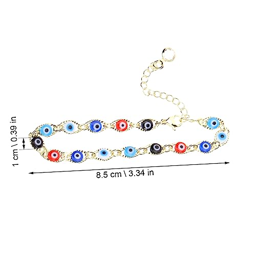 CLISPEED Evil Eye Armband für Frauen Einstellbares Kreatives Handgelenk mit Bösem Blick Farbenfrohe Kette für Verschiedene Anlässe als für Besondere Anlässe CLISPEED Evil Eye Armband für Frauen Einstellbares Kreatives Handgelenk mit Bösem Blick Farbenfrohe Kette für Verschiedene Anlässe als für Besondere Anlässe von CLISPEED