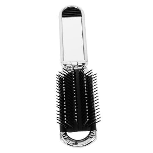 CLISPEED Faltbare Haarbürste mit Spiegel Haarkämmung für Damen mit Design für Unterwegs Kompaktes und Leichtes Zubehör für Jede Handtasche von CLISPEED