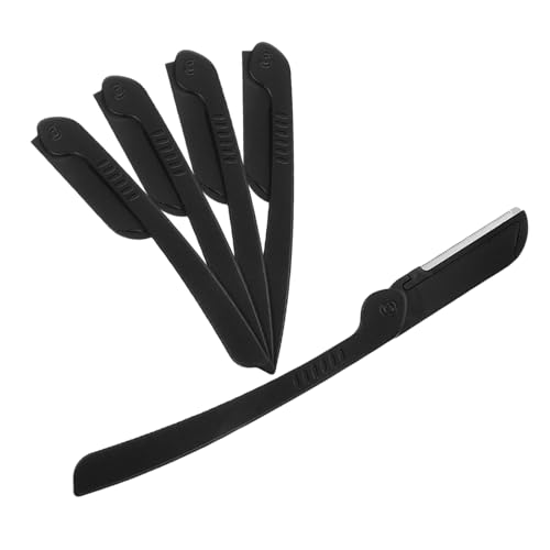 CLISPEED Faltbarer Edelstahl Rasierer mit Schutznetz Sicherer Augenbrauen Rasierer Mattierter Griff Wiederverwendbar für Damen Herren Gesichts Barthaarentfernung Vielseitig Einsetzbar von CLISPEED