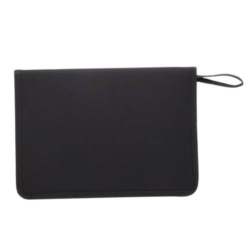 CLISPEED Faltbares Federmäppchen aus Schwarzem Canvas mit Stifthalter Große Kapazität Waschbar mit Reißverschluss für Schüler Künstler und Bürobedarf Praktisches Stifteetui für Sketch und von CLISPEED