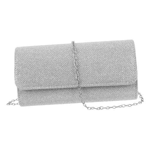 CLISPEED Fashionable Clutch Bag Damen Glitzernde Abendtasche mit Kette für Hochzeit Party Abschlussball Stilvolle Handtasche für Frauen mit Geräumigem Innenraum und Funkelndem Design von CLISPEED