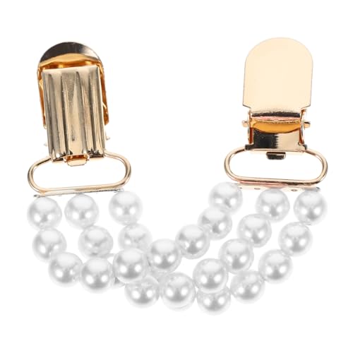 CLISPEED Faux Perlen Cardigan Clip Sicherheitsschnalle für Pullover Schals und Kleider Vielseitiger Broschenverschluss für Damen für Formelle Anlässe und Alltag von CLISPEED