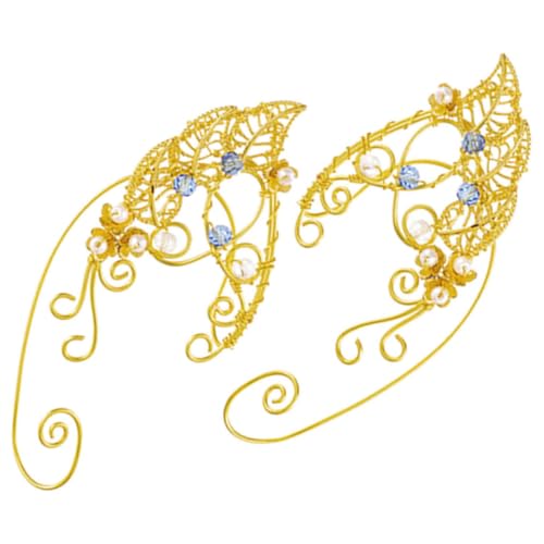 CLISPEED Feine Fairy Ear Ohrclips Damen Ohrschmuck Leichtes Legierungs material Verblassungsfrei Zauberhafte Elfenohren Ohrhänger für Party Hochzeit Cosplay CLISPEED Feine Fairy Ear Ohrclips Damen Ohrschmuck Leichtes Legierungs material Verblassungsfrei Zauberhafte Elfenohren Ohrhänger für Party Hochzeit Cosplay von CLISPEED