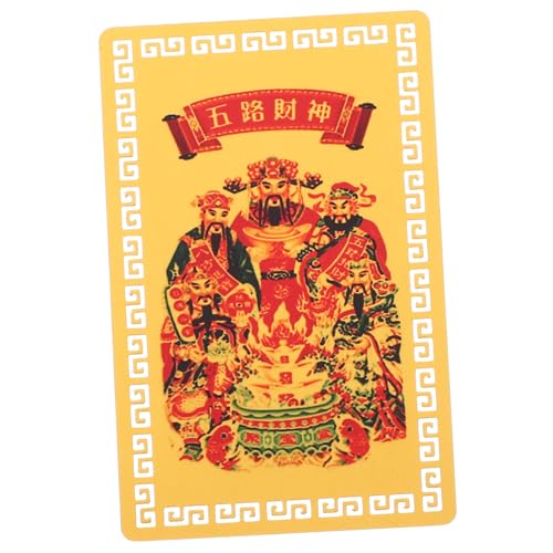 CLISPEED Feng Shui Amulettkarte Taisui Glückskarte Leicht Tragbar Schutz und Wohlstand für Geldbörse Handtasche Rucksack Geeignet Chinesische Glücksbringerkarte von CLISPEED