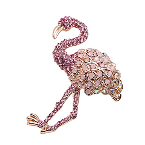 CLISPEED Flamingo Brosche Legierung Eleganter Anstecker für Damen Mehrzweck Brosche für Kleidung Handtaschen Hüte Perfektes Accessoire für Partys Hochzeiten Rosa von CLISPEED