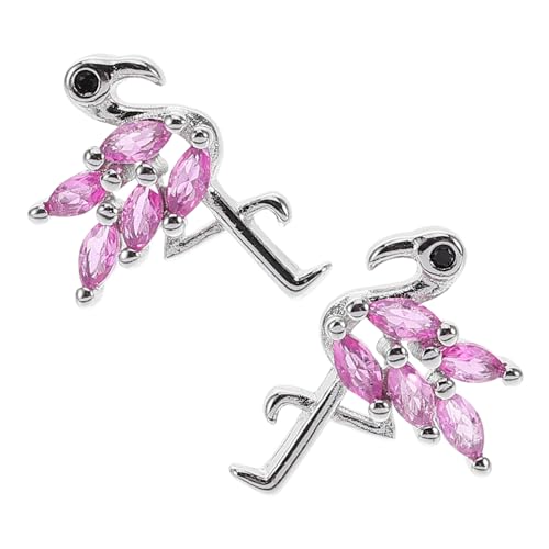 CLISPEED Flamingo Ohrstecker Damen Klein Minimalistisches Design mit Funkelnden Zirkonia Leichter Kupferohrring mit Platinbeschichtung Modisch für Alltag und Valentinstag Kawaii Schmuck CLISPEED Flamingo Ohrstecker Damen Klein Minimalistisches Design mit Funkelnden Zirkonia Leichter Kupferohrring mit Platinbeschichtung Modisch für Alltag und Valentinstag Kawaii Schmuck von CLISPEED