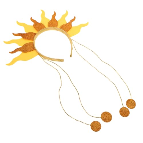 CLISPEED Flammen Haarreif mit Perlenkette für Erwachsene und Leuchtendes Party-accessoire für Halloween Karneval und Festliche Events Extravaganter Festival Haarschmuck von CLISPEED