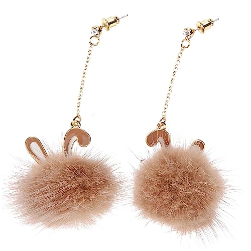 CLISPEED Plüschkugelohrringe Für Damen Tropfenohrringe Mit Bommel Ohrhänger Für Teenager-mädchen Süße Ohrringe Aus Hochwertigem Material Modeschmuck Für Jeden Anlass von CLISPEED