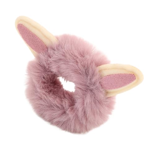 CLISPEED Fluffy Fell Haargummi Kuscheliges Elastisches Haarband mit Cartoon Motiv für Mädchen Flauschiges Plüschhaaraccessoire für Herbst und Winter Vielseitig als Haargummi Armband oder von CLISPEED