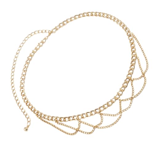 CLISPEED Förmige Metall Waist Chain mit Quaste Damen Körperkette für Kleid und Hose Modische Retro Dekoration Elegant und Langlebig Geeignet für Party Strand Hochzeit von CLISPEED