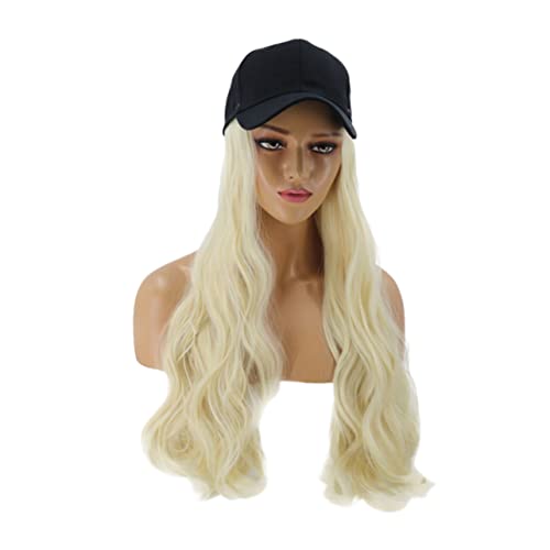 CLISPEED Frauen Perücke Mit Hut Lange Lockige Haarperücke Aus Hochwertigem Synthetischem Material Modeaccessoire Für Halloween Partys Und Alltagsanlässe Hellgold CLISPEED Frauen Perücke Mit Hut Lange Lockige Haarperücke Aus Hochwertigem Synthetischem Material Modeaccessoire Für Halloween Partys Und Alltagsanlässe Hellgold von CLISPEED