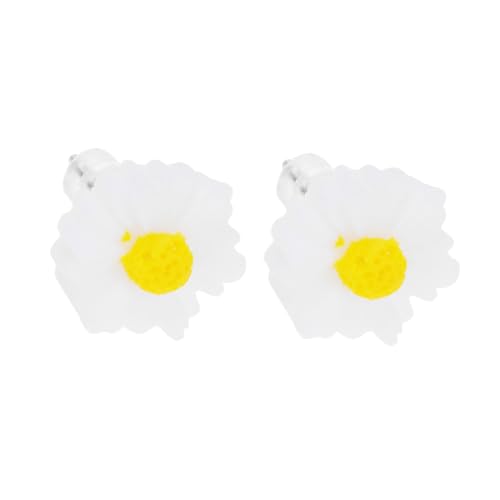 CLISPEED Frische Weiße Ohrringe Damen Ohrhänger Modisch Vielseitig Tragbar Geschenkidee für Alltag Party Hochzeit von CLISPEED