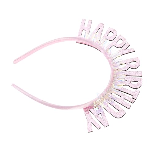 CLISPEED Geburtstags Haarband mit Glitzerbuchstaben Party Haarreif in Langlebiges Auffälliges Pailletten Design für Mädchen und Frauen Modisches Geburtstags Accessoire für Feiern von CLISPEED