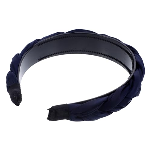CLISPEED Geflochtener Haarreif Damen Vintage Stil Twisted Stirnband Komfortabel für Alltag und Party Retro Haarschmuck Face Washing Headband in Blau von CLISPEED