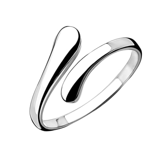 CLISPEED Geometrischer Offener Fingerring Kupfer für Damen Verstellbarer Ringschmuck im Minimalistischen Design für Langlebig Hautfreundlich von CLISPEED