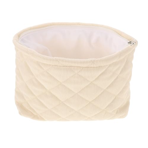 CLISPEED Gesteppte Kosmetiktasche aus Cord Große Make Up Tasche mit Reißverschluss Weiche Langlebige Reise Kulturbeutel für Damen und Mädchen Geräumig und Stylisch von CLISPEED